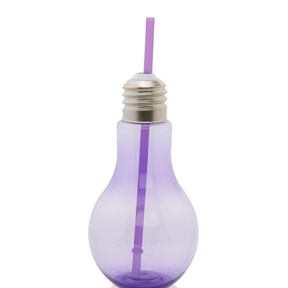 Light Bulb Tumbler w/Straw